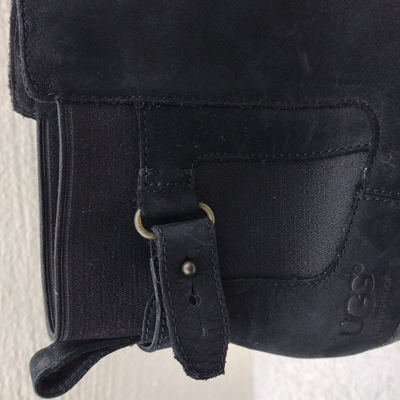 UGG Australia Indra Black Suede Waterproof Upper Wedge Heel Slip On Ankle Boot - Picture 10 of 12